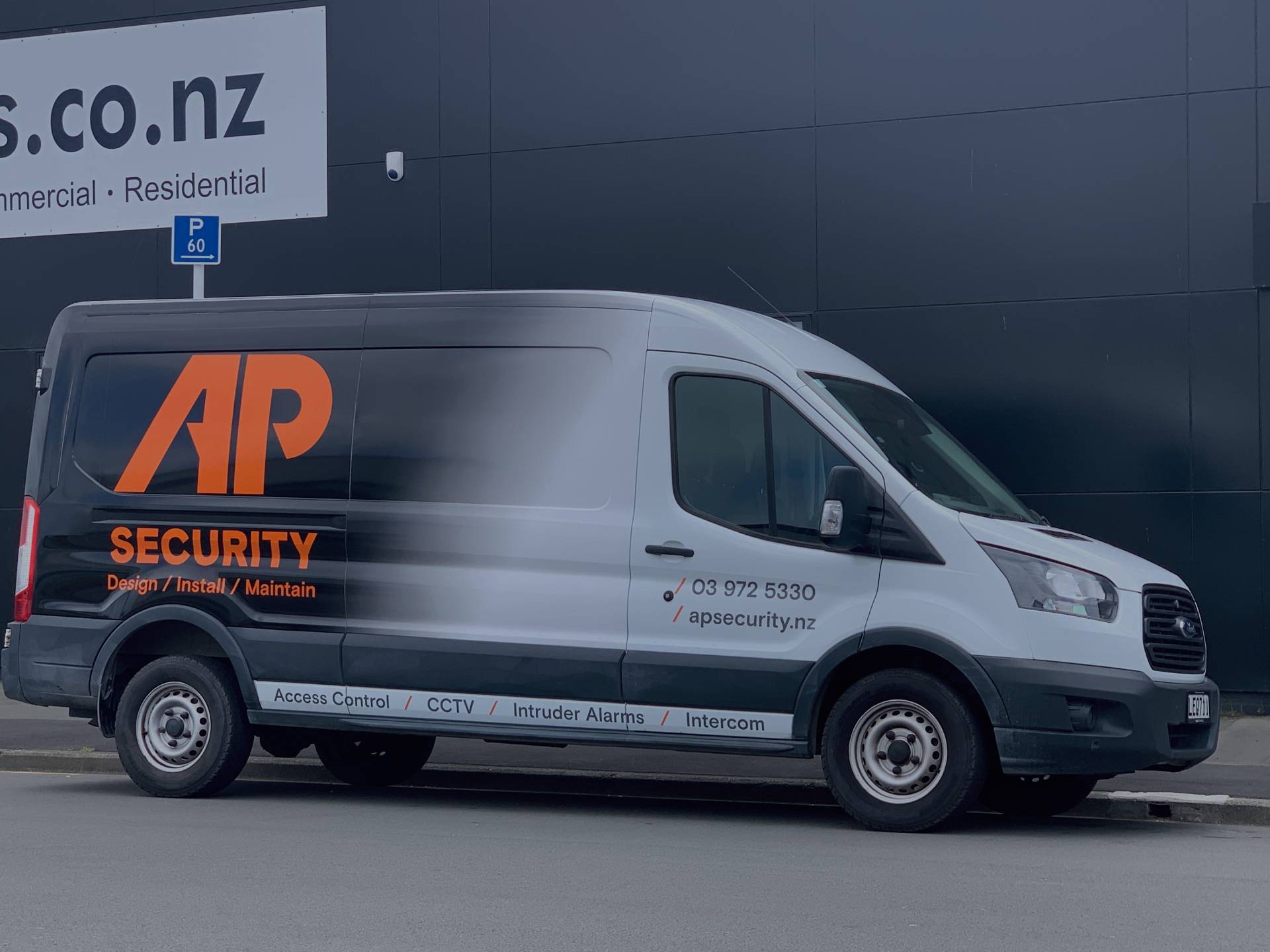 AP security truck in Christchurch